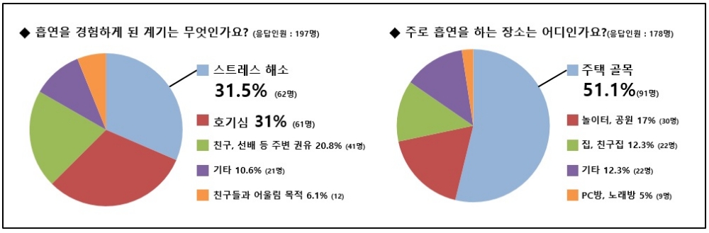 청소년 응답자들 중 12.6% "흡연 경험 있다"