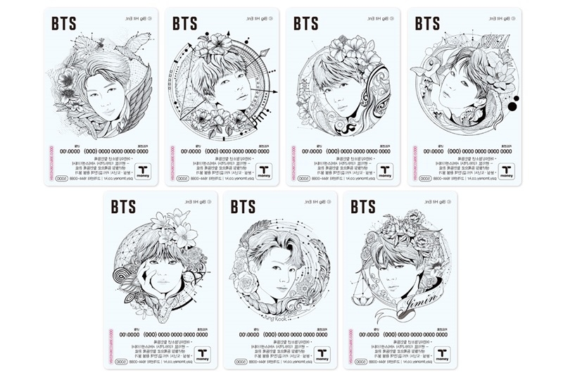 CU(씨유), ‘BTS 일러스트 투명 티머니카드’ 단독 판매