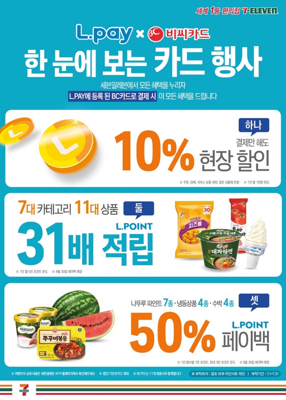 세븐일레븐, 여름 대표 먹거리 할인 행사 진행