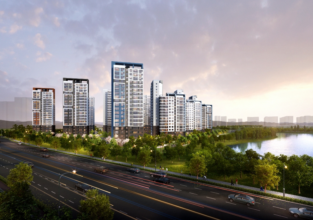 고덕 리슈빌 파크뷰 투시도.(사진=계룡건설)