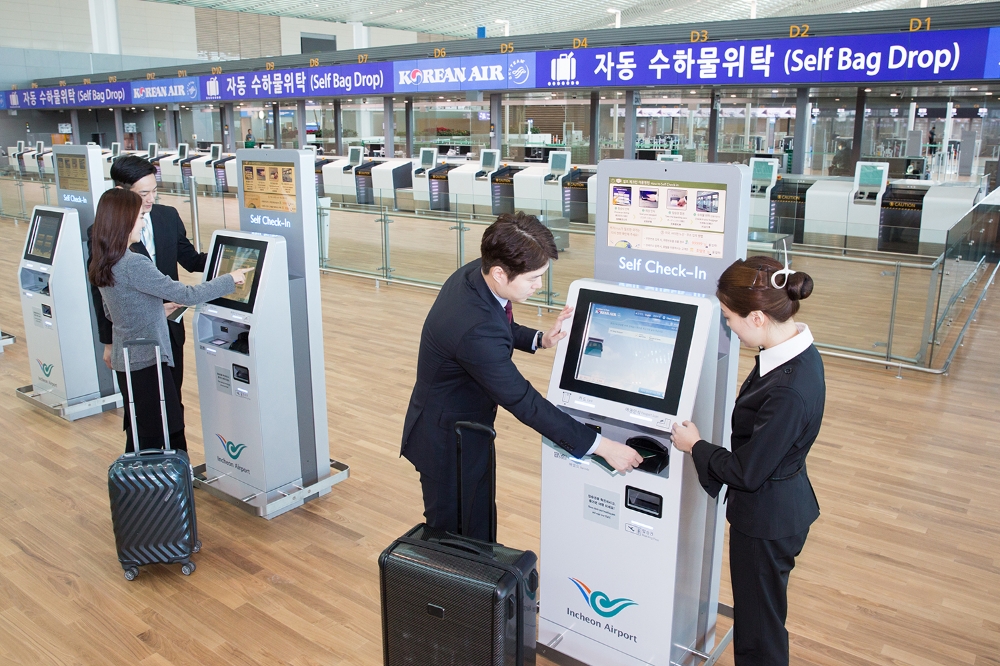 셀프 체크인 모습.(사진=대한항공)