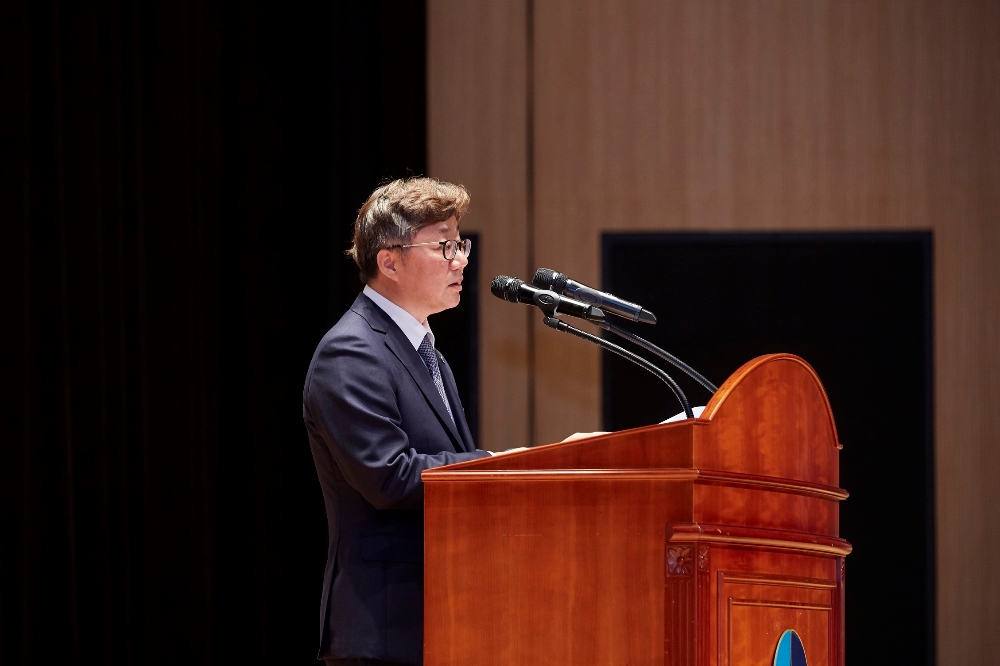 지난 10일 한국가스공사 대구 본사에서 열린 채희봉 사장 취임식 장면. (사진=한국가스공사)