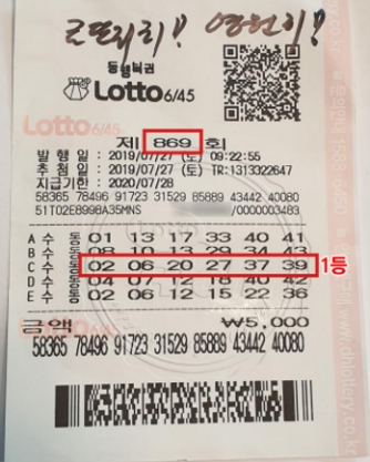 “가정형편 어려운 학생들 돕고 싶다”... 로또 1등 당첨자 소감 밝혀