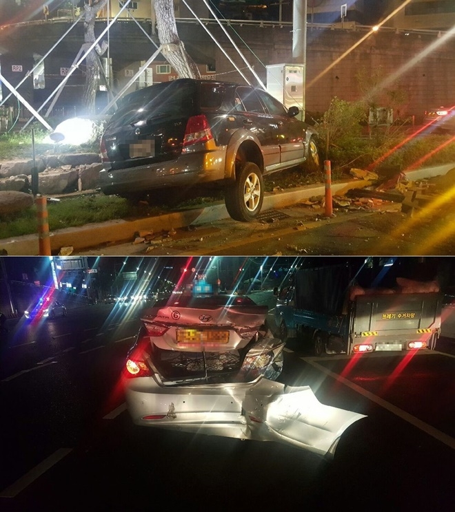 사고차량.(사진제공=부산경찰청)