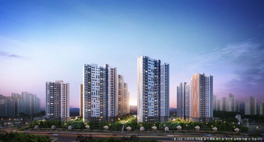 포레나 천안 두정 투시도.(사진=한화건설)
