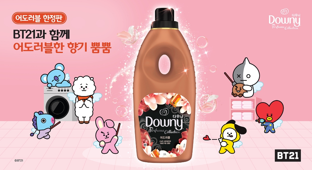 BT21과 함께 하는 다우니 어도러블, 국내 출시 기념해 럭키백 이벤트도 함께 진행