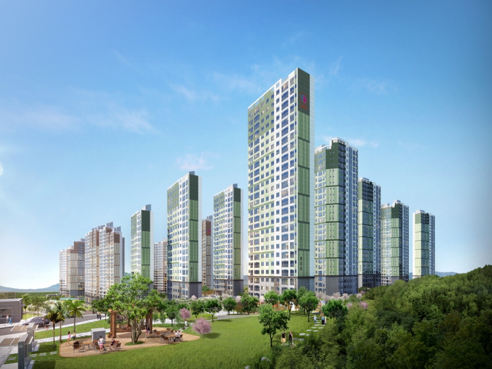 여수 웅천 6,7차 ‘사랑으로’ 부영 투시도.(사진=부영)