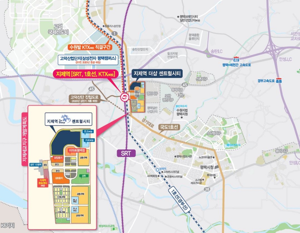 지제역 더샵 센트럴시티 위치도.(사진=포스코건설)