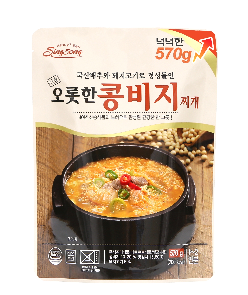 신송식품, 가을 건강식 오롯한 콩비지찌개.(사진= 신송식품)