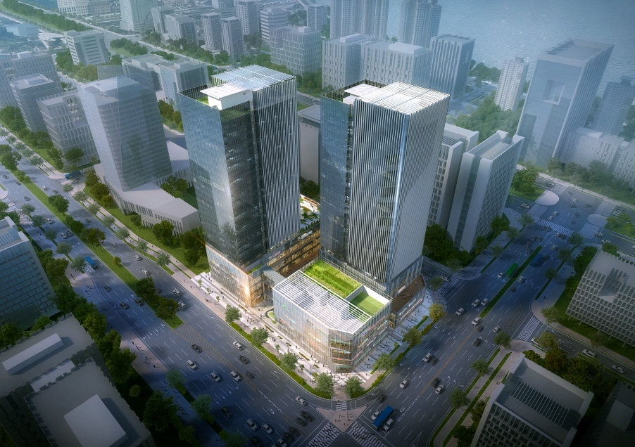 송도 씨워크 인테라스 한라 조감도.(사진=한라)