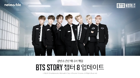 BTS WORLD의 Chapter 8 업데이트 안내 이미지. 사진=넷마블