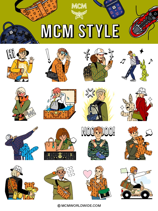 ‘MCM 스타일’ 카카오톡 이모티콘 공개