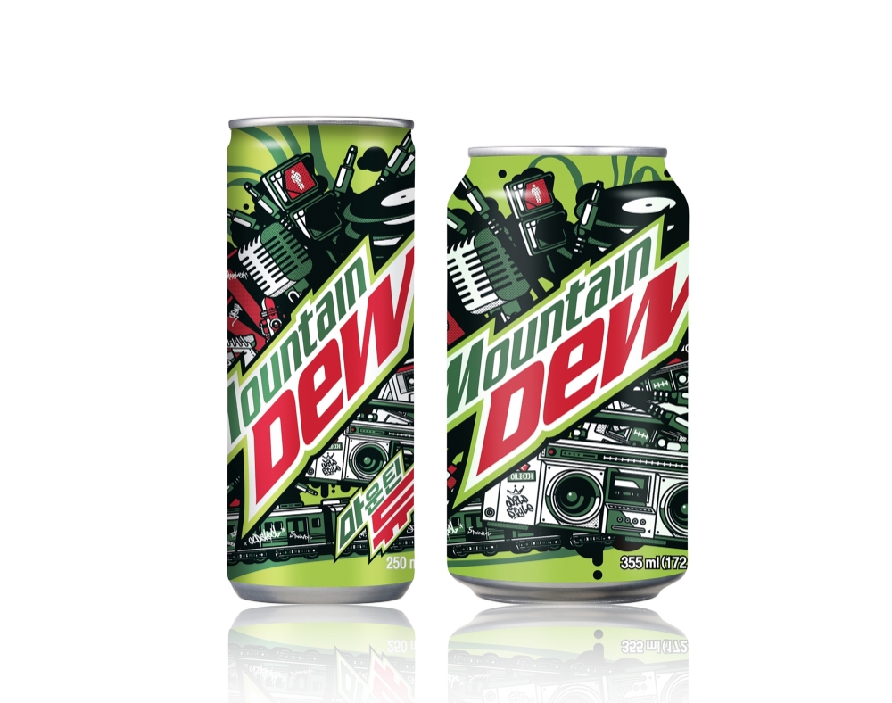 롯데칠성음료, 한정판 '마운틴듀 아티스트 에디션'으로 출시