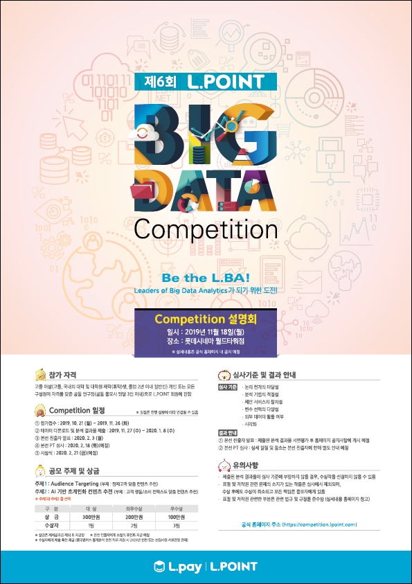 롯데멤버스, ‘제6회 빅데이터 컴피티션’ 참가자 모집