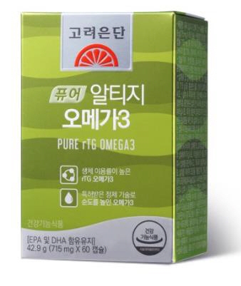 퓨어알티지오메가3 이미지. (사진=고려은단)