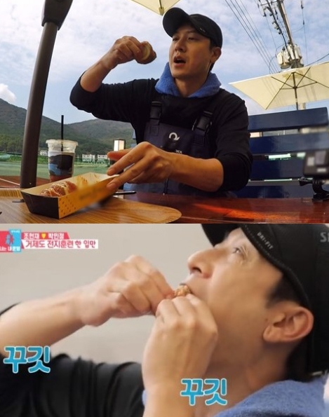 ‘거제도 핫도그’가 앞서 방송에서 소개된 이후 연일 관심사다 / 출처 에스비에스방송화면