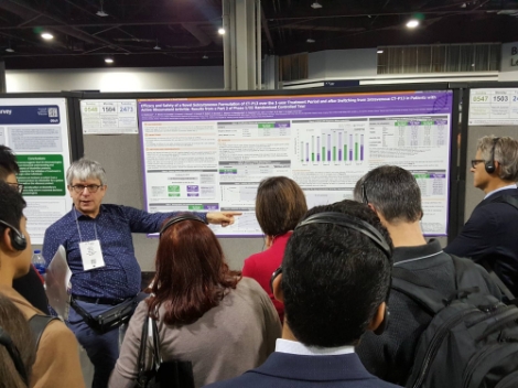 셀트리온은 10일(현지시간 기준) 미국 애틀란타에서 개최된 2019 미국류마티스학회(ACR)에서 자가면역질환 치료제 휴미라(Humira, 성분 아달리무맙) 바이오시밀러 ‘CT-P17’ 임상 1상 결과를 최초로 공개했다. 사진=셀트리온