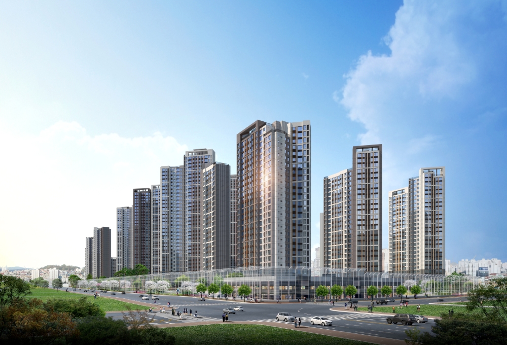 힐스테이트 푸르지오 주안 투시도.(사진=현대건설)