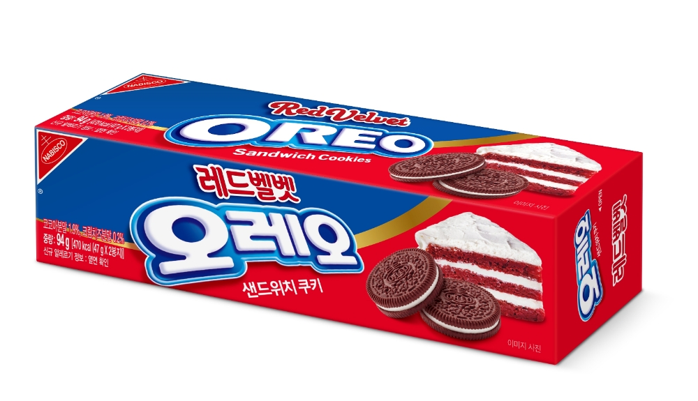 동서식품, '오레오 샌드위치쿠키 레드벨벳' 정식 출시