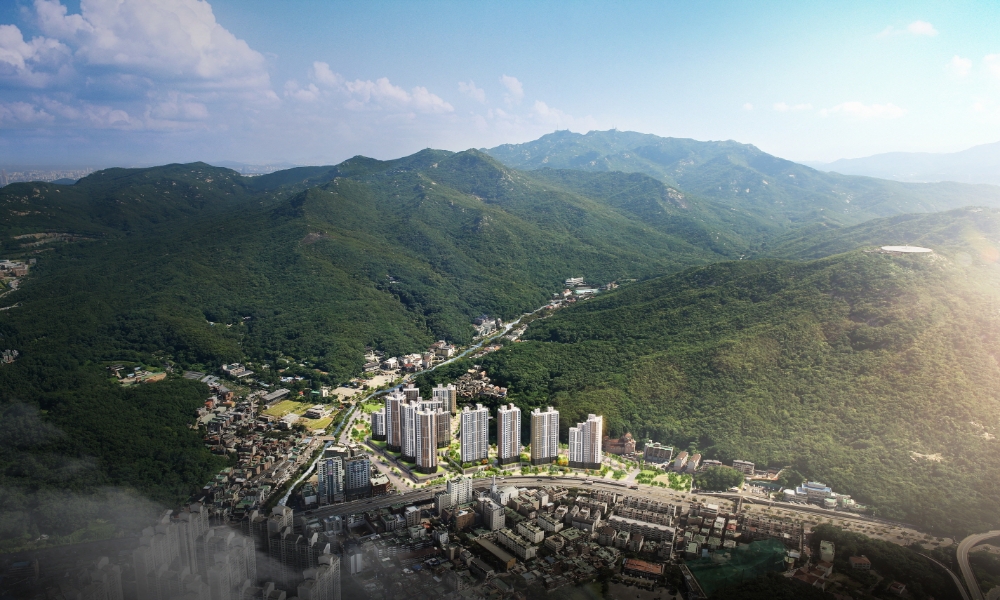 안양 아르테자이 광역조감도.