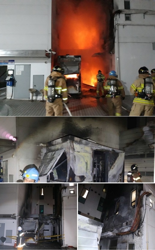 화재현장.(사진제공=부산경찰청, 부산남부소방서)
