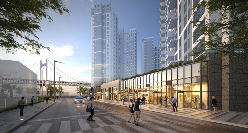 오션테라스 스트리트’ 상가 투시도.(사진=삼호)