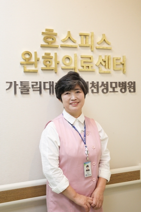 가톨릭대 인천성모병원 유재문 자원봉사자. 사진=인천성모병원