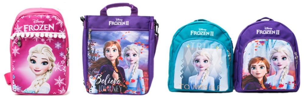 못된고양이 겨울왕국 가방 라인업.(사진=못된고양이)