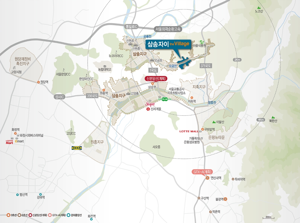 삼송자이더빌리지 위치도.