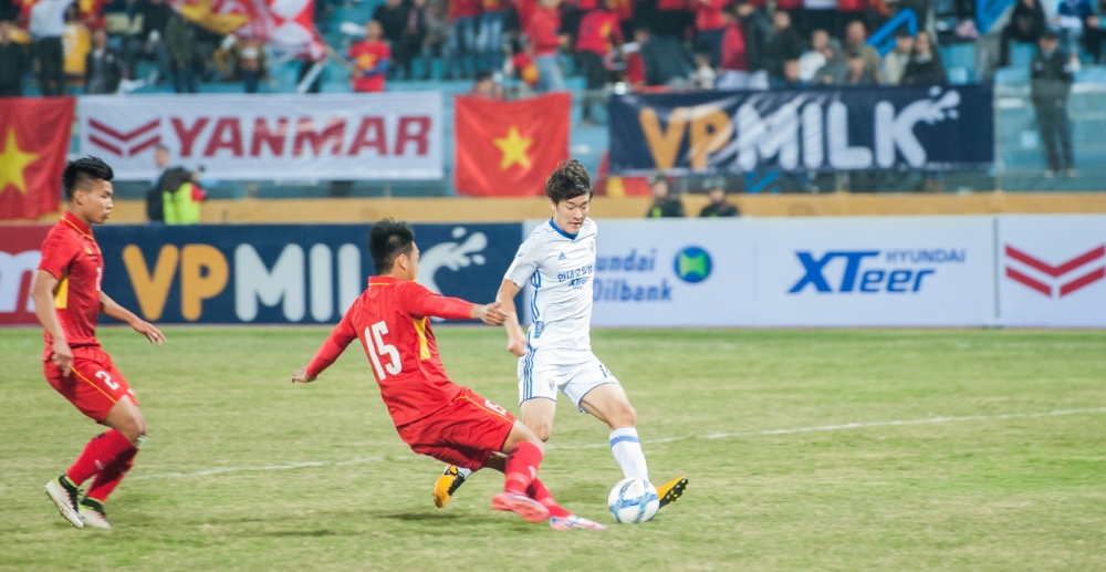 2017년 12월 열린 울산현대VS네트남(U-23)친선경기 장면