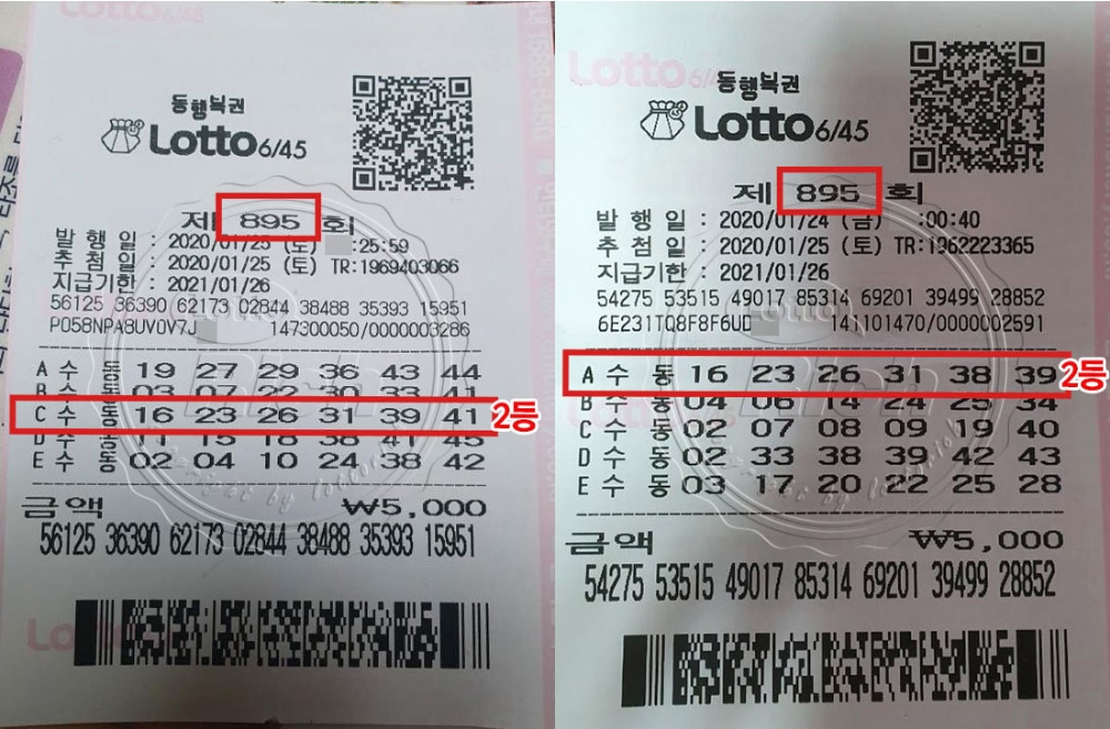 설 당일에 로또 2등 당첨된 두 명, “기쁨이 두배”