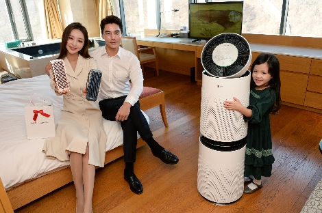 LG전자와 반얀트리 클럽 앤 스파 서울의 퓨리케어 공기청정기 패키지 상품 안내 이미지. 사진=LG전자