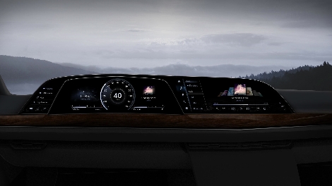 LG전자가 공급한 P-OLED 기반 디지털 콕핏을 차량에 적용한 예시 이미지. 사진=LG전자