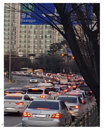 평일 서수지IC로 가려는 차량들(사진제공=서성복연대)