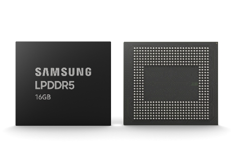 삼성전자 16GB LPDDR5 모바일 D램. 사진=삼성전자