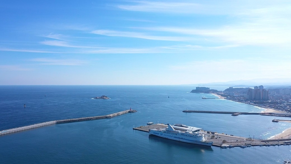 속초디오션자이 40층 높이에서 바라본 바다 전경 뷰.(사진=GS건설)