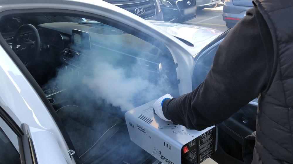 리본카 전 차량 ‘편백나무 피톤치드 연무서비스’ (사진 제공=오토플러스)