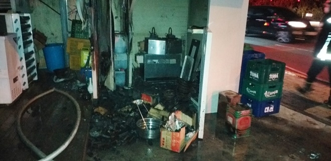 식당 숯 저장창고.(사진제공=부산경찰청)