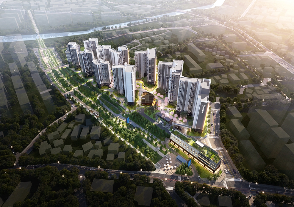 쌍용 더 플래티넘 오목천역 조감도.(사진=쌍용건설)