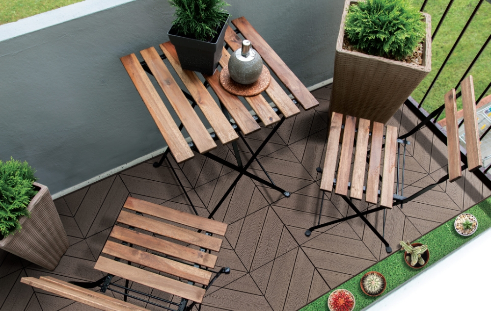 'LG Z:IN 우젠 리얼 이지'가 적용된 발코니 공간 모습