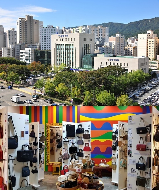 금정구청 전경과 잇츠업 프로젝트.(사진제공=부산금정구)