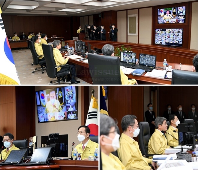 3월 6일 전국법원장회의를 화상회의로 진행하고 있다.(사진제공=대법원)