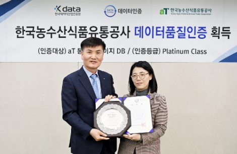 aT 홈페이지, 데이터 품질인증 최고등급 획득