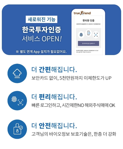 한국투자증권이 출시한 '한국투자인증' 서비스 안내 이미지. 사진=한국투자증권