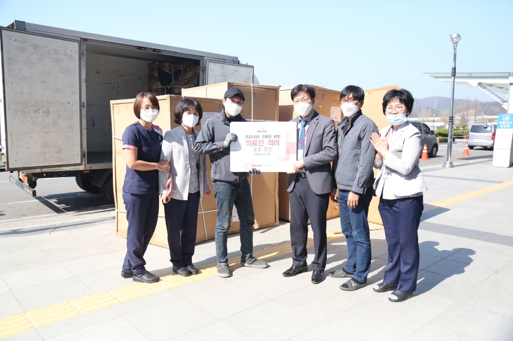 한샘, 대구의료진 휴게 가구 지원 전경. (사진= 한샘)