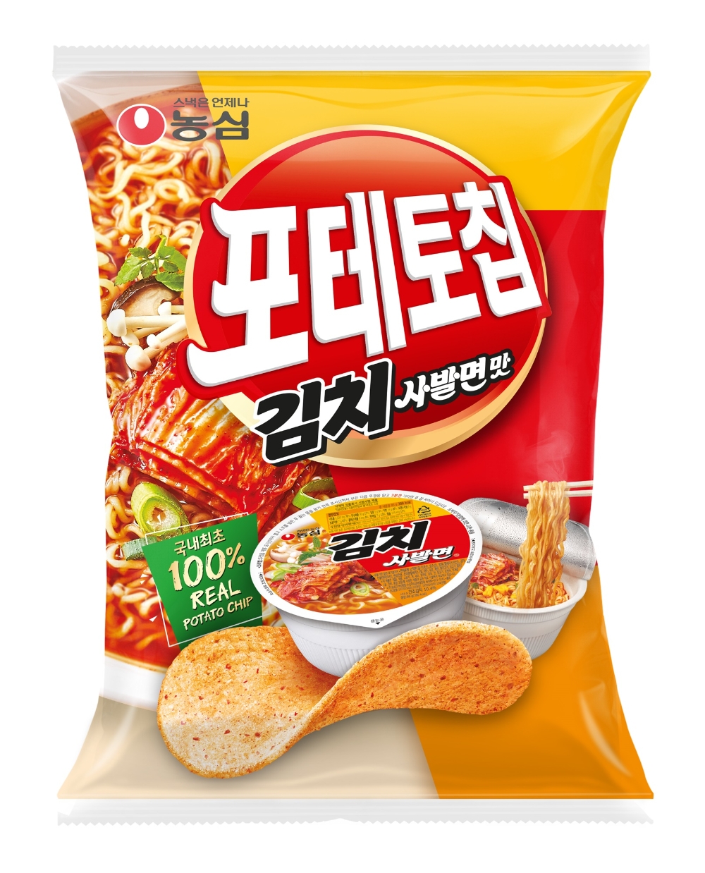 농심 ‘ 포테토칩 김치사발면맛’ 출시