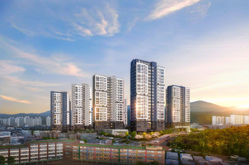 더샵 광교산 퍼스트파크 투시도.(사진=포스코건설)