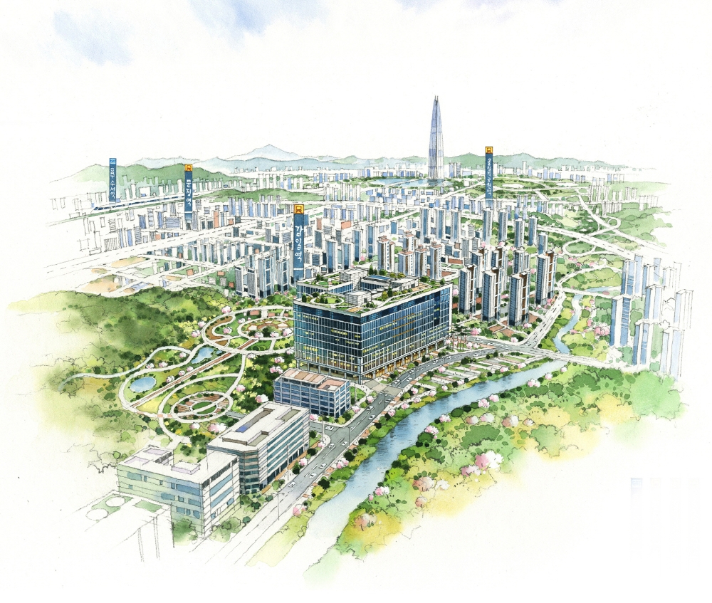 현대 테라타워 감일 일러스트 조감도.(사진=현대엔지니어링)