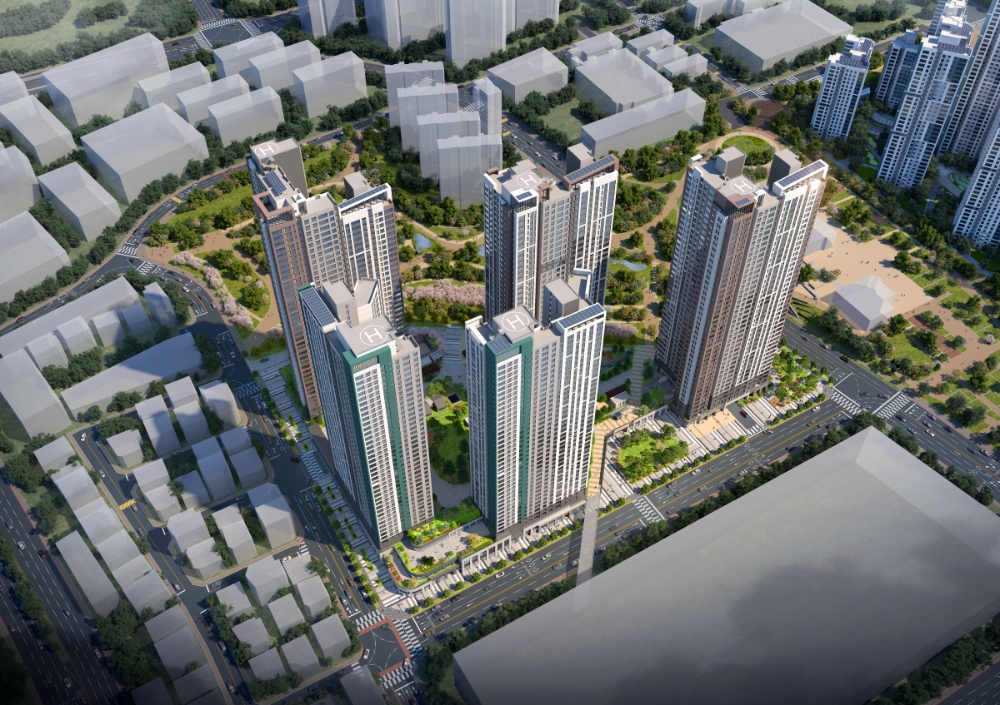 화서역 푸르지오 브리시엘 조감도. (사진=대우건설)