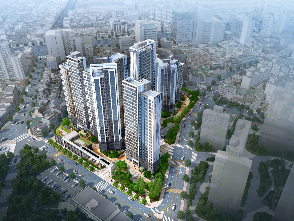 두류 센트레빌 더시티 조감도.(사진=동부건설)